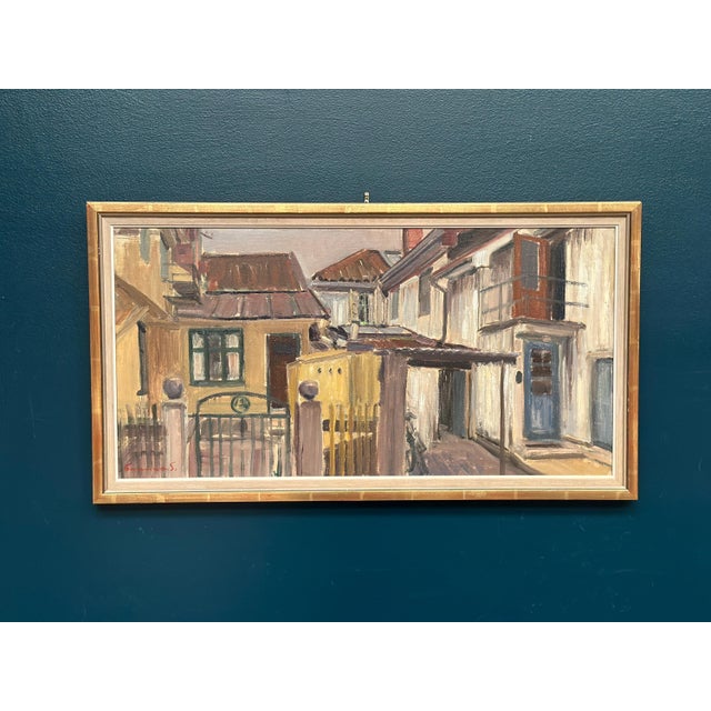 Gunnar Svensson, Urban Street, 1960s, Oil on Canvas, Framed For Sale - Image 16 of 16