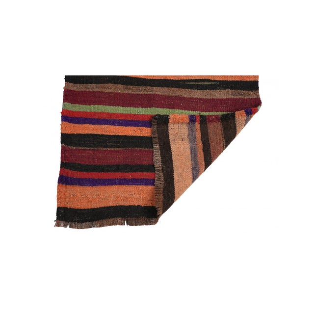 Mid-Century Modern Striped Vintage Mini Kilim Rug - 2`4″ X 3`2″ For Sale - Image 3 of 3