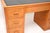 Art Deco Satin Birch Leather Top Pedestal Desk, 1930 For Sale - Image 9 of 11