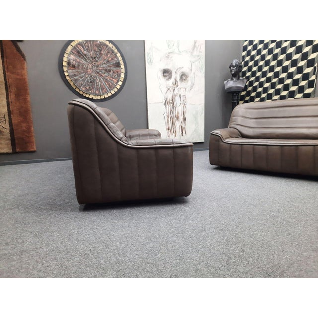 DS 84 Seating in Buffalo Leather from de Sede, 1970s, Set of 4 For Sale - Image 12 of 15