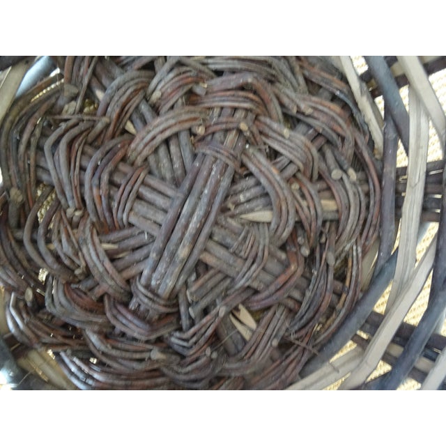 1980s Extra Large Vintage French Grapevine Basket For Sale - Image 4 of 4
