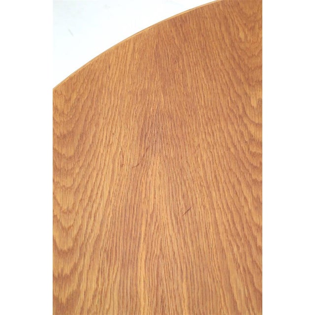 Light Yellow Round Danish Oak Dining Table by Villy Schou Andersen, 1970s For Sale - Image 8 of 14