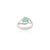 Square Cut Emerald Ring Embellished With Diamond Size 5 For Sale In New York - Image 6 of 11