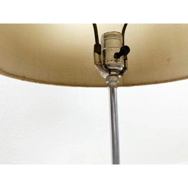 Koch and Lowy Marble Base Chrome Table Lamp For Sale In Detroit - Image 6 of 11