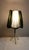 Minimalist Table Lamp with Brass Foot and Handmade Fabric Shade, 1970s For Sale - Image 6 of 8