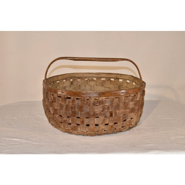 American 19th Century Oak Orchard Basket For Sale - Image 3 of 10