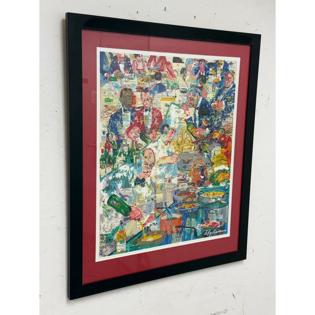 Abstract LeRoy Neiman International Cuisine Print, Framed For Sale - Image 3 of 12