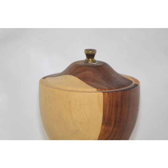 Wood Vintage Folk Art Excellent, Extra-Large Turned Wood Pepper Mill For Sale - Image 7 of 7