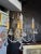 Brass Pair of 1980s Contemporary Rococo Style Brass and Crystal Bi Level Three Light Sconces For Sale - Image 8 of 12