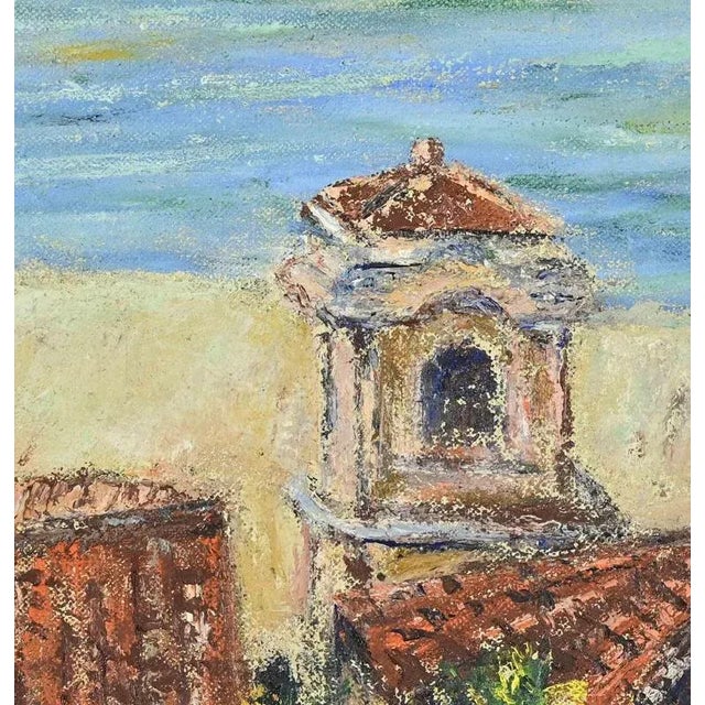 Oil on canvas realized by Pino Romanò (1934) in 1990s. Hand signed. Titled on rear. Excellent condition. This piece is...