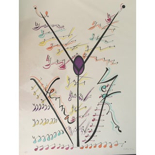 Rafael Alberti, Letter Y, Lithograph, 1972 For Sale