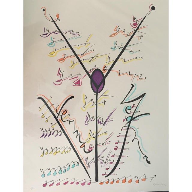 Rafael Alberti, Letter Y, Lithograph, 1972 For Sale