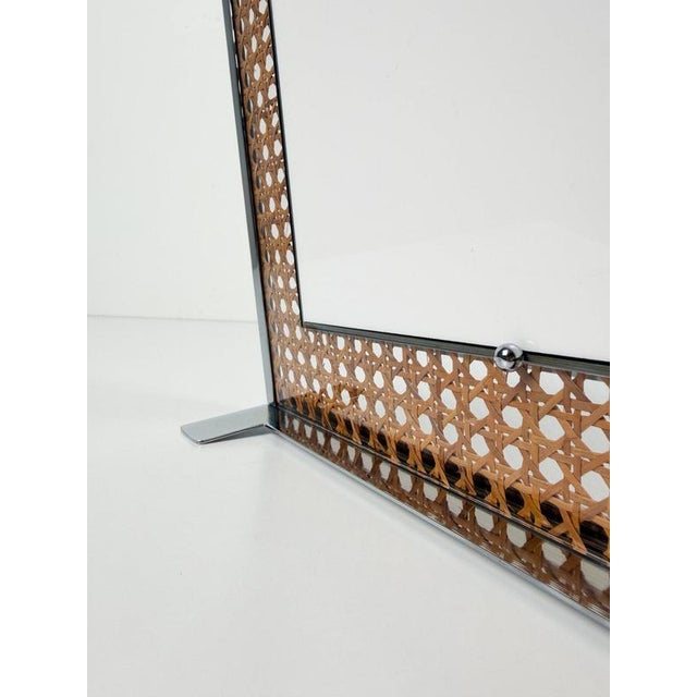 Picture Frame in Acrylic Glass, Cane Webbing and Chrome in the style of Christian Dior, 1970s For Sale - Image 17 of 18