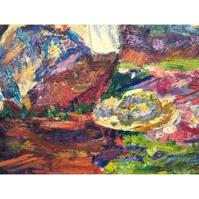 Early naturalistic figurative painting by Danish painter Niels Peter Bolt. Known for his still life paintings of large...