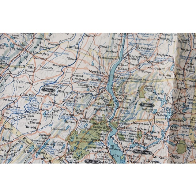 Beige 1939 Reaches of New York City Map, Issue of National Geographic Magazine For Sale - Image 8 of 13