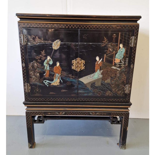 Oriental Cabinet in Oak For Sale - Image 11 of 11