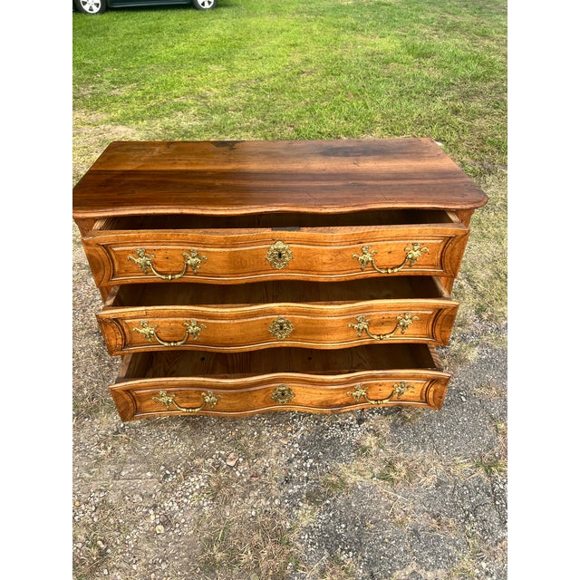 French French 19th Century Louis XV Solid Walnut Chest of Drawers For Sale - Image 3 of 12