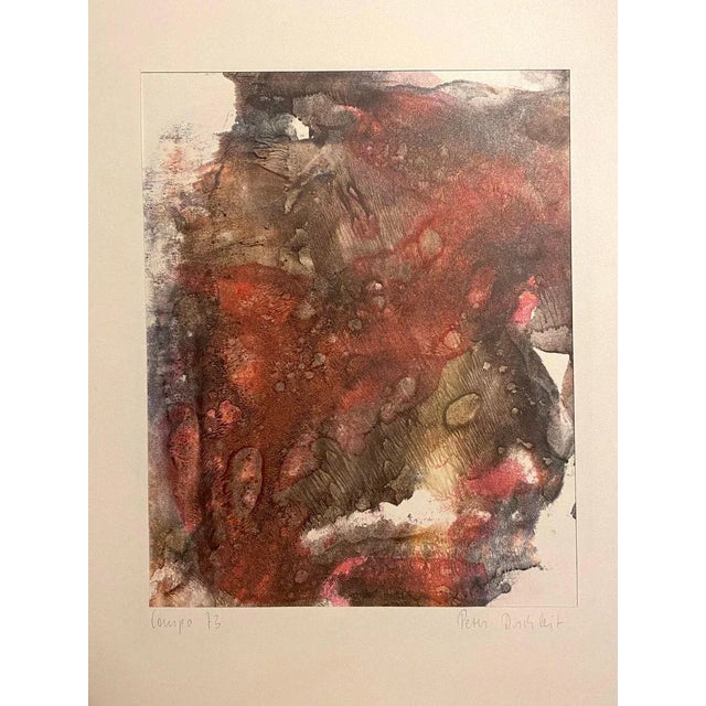 Abstract Composition is an original mixed media drawing in ink and watercolor on paper realized by Peter Dischleit...