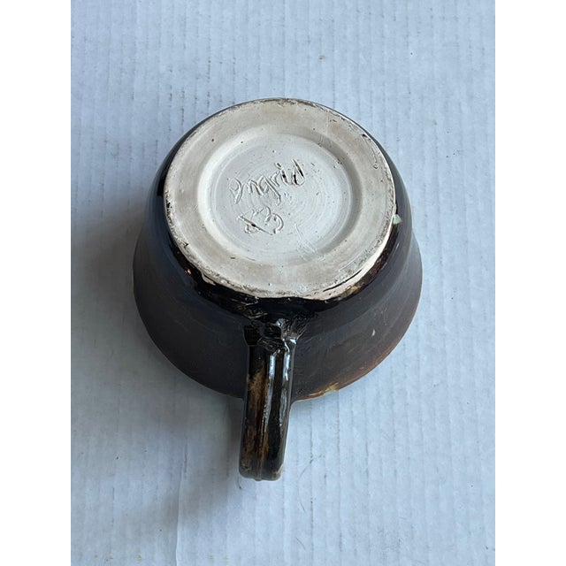 Traditional Vintage Traditional Blue Pottery Gravy Boat For Sale - Image 3 of 4