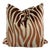 Zebra Velvet in Copper/Beige 22" Pillows-A Pair For Sale