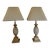 Vintage Gilt and Pickled Wood Carved Lamps - a Pair For Sale