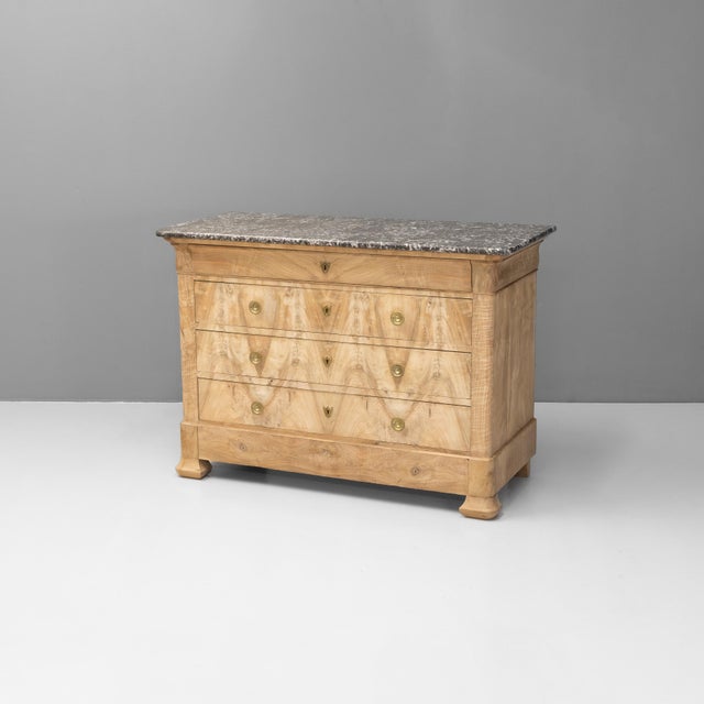 Walnut Commode with Marble Top, 1880 For Sale - Image 12 of 12