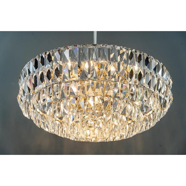 Large Bakalowits Crystal Chandelier, Vienna, 1950s For Sale - Image 11 of 18