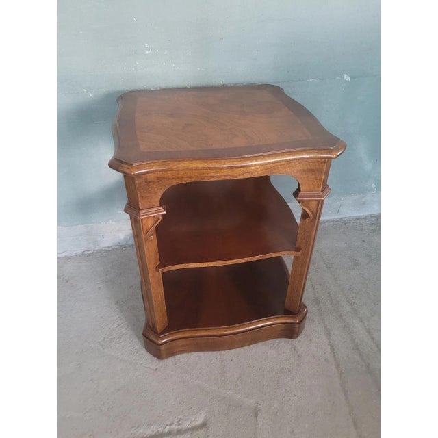 Carved Wooden Bookcase with Three Shelves, 1950s For Sale - Image 11 of 11