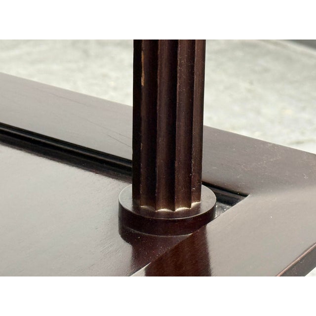 Brown Barbara Barry for Baker Furniture Mahogany Étagère Side Table, Model 3459 For Sale - Image 8 of 12