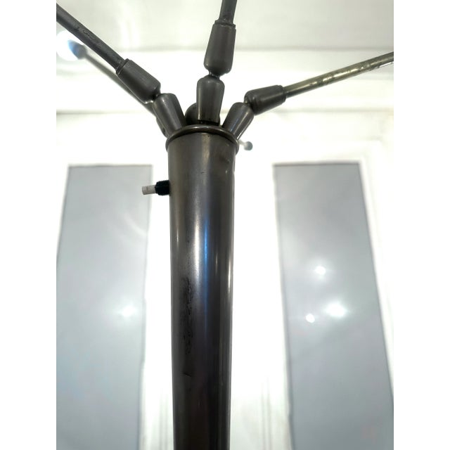 1950s Sputnik Floor Lamp With Marble Base Mid-Century Modern Italian Stilnovo Flos For Sale - Image 9 of 9