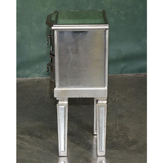 Venitian Bevelled Glass Nightstand with Drawers by Aeg, 2010, Set of 2 For Sale - Image 17 of 18