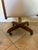 Cream Mid Century Modern Oak Executive Office Swivel Chair For Sale - Image 8 of 9