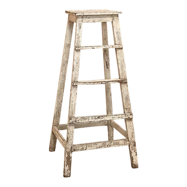 Antique Swedish Rustic Painted Sculptor's Pedestal For Sale