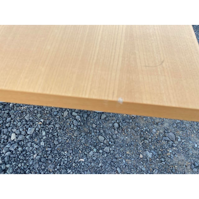 Postmodern Cassina - Le Corbusier - Dining Table - Lc6 Dining Table Oak and Grey Metal Base For Sale - Image 3 of 18