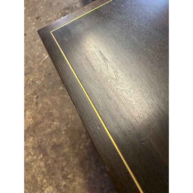 Brass Inlay Parsons Console Table by John Richardson For Sale - Image 16 of 18