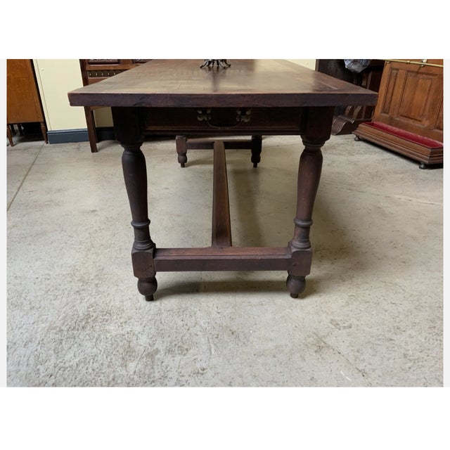 Vintage Monastery Table in Wood, 1930 For Sale - Image 4 of 11