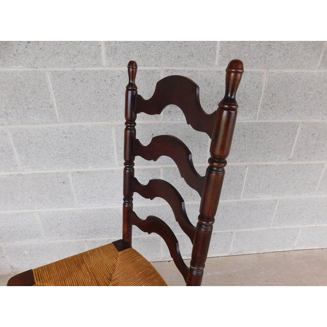 Tell City Chair Co. Cherry Rush Bottom Ladder Back Chairs - A Pair For Sale - Image 9 of 18
