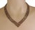 This is a beautiful 14k yellow gold collar necklace featuring 5 rows wide small round links joined together by short stick...