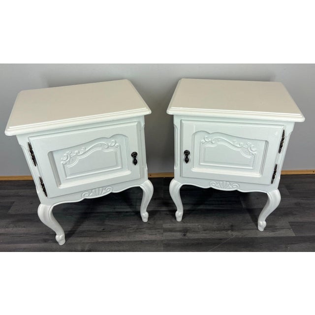 Antique French Bedside Tables, Set of 2 For Sale - Image 14 of 15