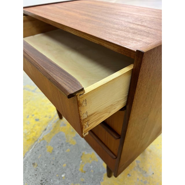 Brown Teak Chest of Drawers with Lock, Denmark For Sale - Image 8 of 11