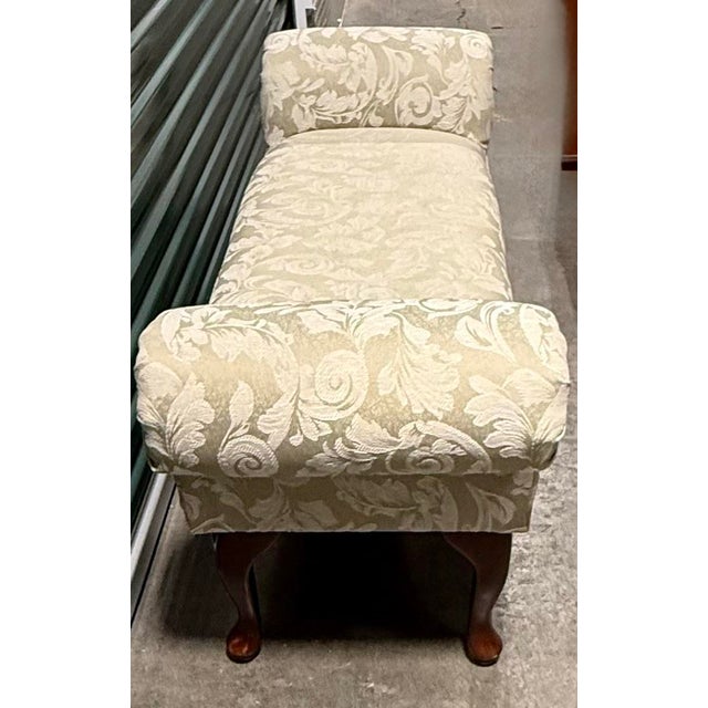 Late 20th Century Late 20th Century Queen Anne Style Rolled Arm Bench For Sale - Image 5 of 8