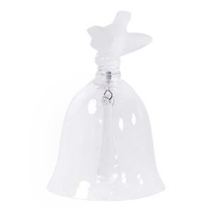 Lalique Frosted Crystal and Glass Bird Bell