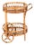 Mid-Century Modern French Riviera Bamboo and Rattan Round Bar Cart by Franco Albini, 1960s For Sale