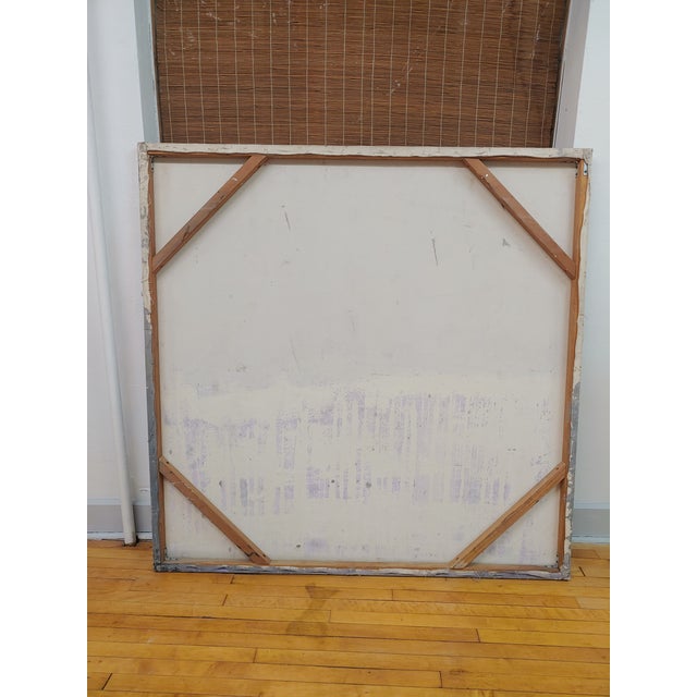Mid 20th Century Vintage Oversize Abstract Expressionist Painting, Unframed For Sale - Image 5 of 5