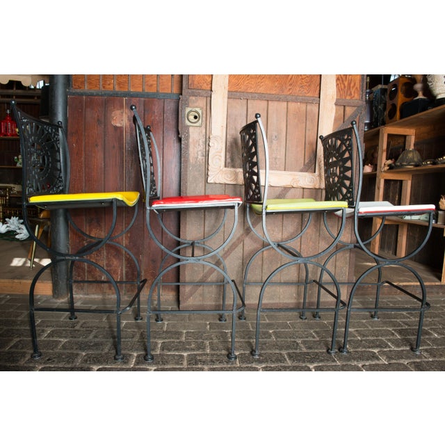 Mid Century Arthur Umanoff Mayan Sun Bar Stools For Sale - Image 10 of 13