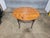 Late 20th Century Tiger Maple Dining Table Black Painted Base 2 Leaves Benchmade For Sale - Image 15 of 17