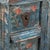 19th Century Original Blue and Red Painted Pine Large Flat Top Trunk For Sale - Image 12 of 15