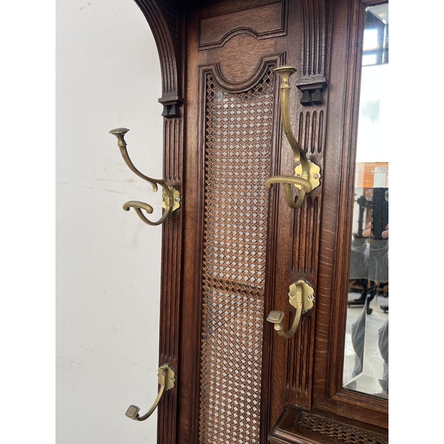 20th Century Louis XVI Console Coat Rack with Bronze Panthers For Sale - Image 3 of 15
