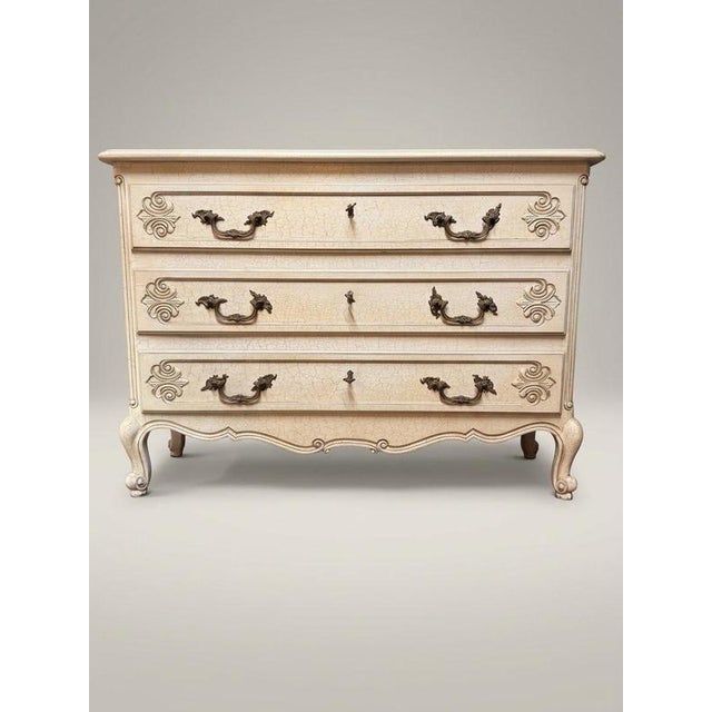 French Commode with Crackle Finish Patina, 1900s For Sale - Image 6 of 6