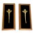 Pair French Gilt Bronze Angle Wing Architectural Fragment Framed For Sale